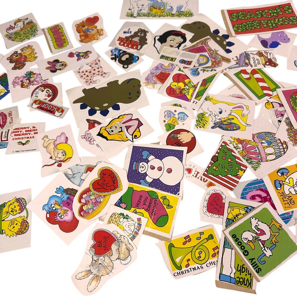 Huge Vintage Sticker Collection - Vintage Holiday Stickers 88 pieces - Picture 2 of 12
